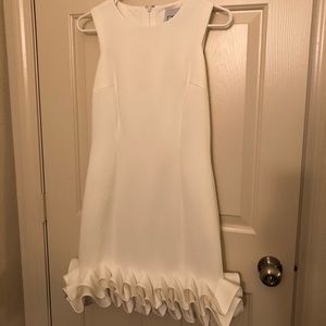 RSVP White scuba ruffle dress - NEW